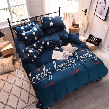 91家纺网 家纺一手货源 找家纺 （总）绒世界 2018秋冬印花牛奶绒爆款四件套第二版