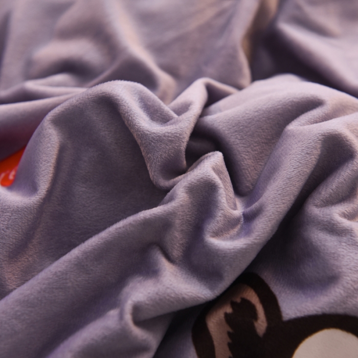 91家纺网 家纺一手货源 找家纺 绒世界 2018秋冬印花牛奶绒爆款四件套第二版 小狗