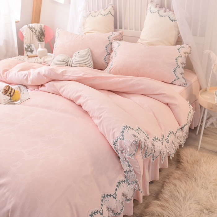 91家纺网 家纺一手货源 找家纺 （总）欧冠 2019新品玫瑰秘密系列四件套床笠款