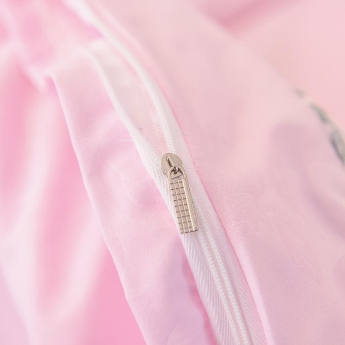 91家纺网 家纺一手货源 找家纺 欧冠 2019新品玫瑰秘密系列四件套床裙款玫瑰秘密-粉