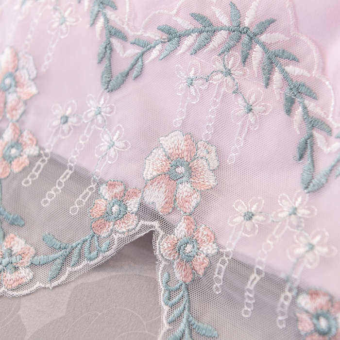 91家纺网 家纺一手货源 找家纺 欧冠 2019新品玫瑰秘密系列四件套床裙款玫瑰秘密-粉灰