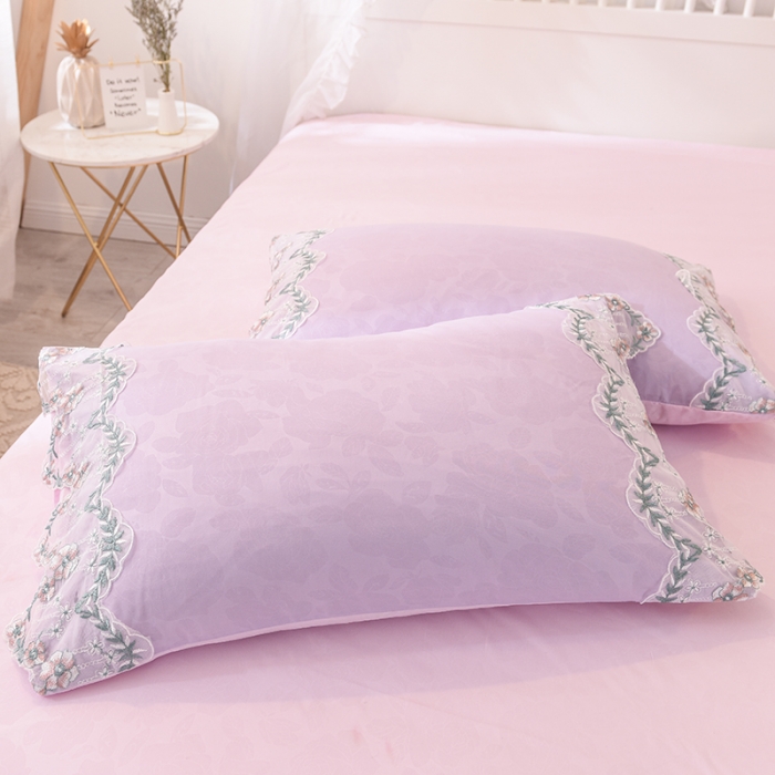 91家纺网 家纺一手货源 找家纺 欧冠 2019新品玫瑰秘密系列四件套床裙款玫瑰秘密-紫粉