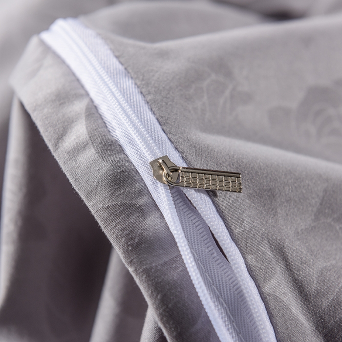 91家纺网 家纺一手货源 找家纺 欧冠 2019新款水洗真丝贴布绣四件套 床单款 烟灰