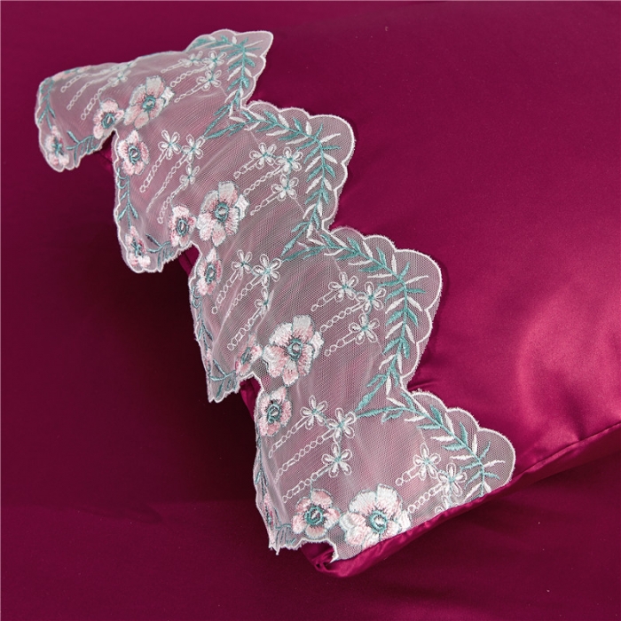 91家纺网 家纺一手货源 找家纺 （总）绒世界双面水洗真丝丝印良品SILKINLP四件套床笠款