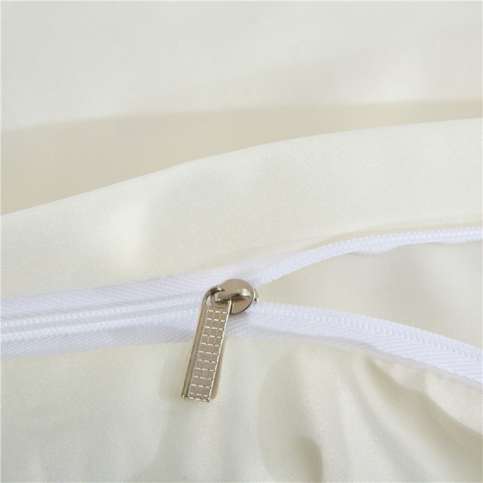 91家纺网 家纺一手货源 找家纺 欧冠  双面水洗真丝丝印良品SILKINLP系列四件套 米白