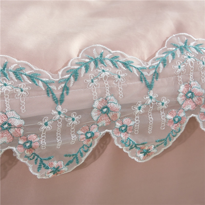 91家纺网 家纺一手货源 找家纺 欧冠  双面水洗真丝丝印良品SILKINLP系列四件套 香槟