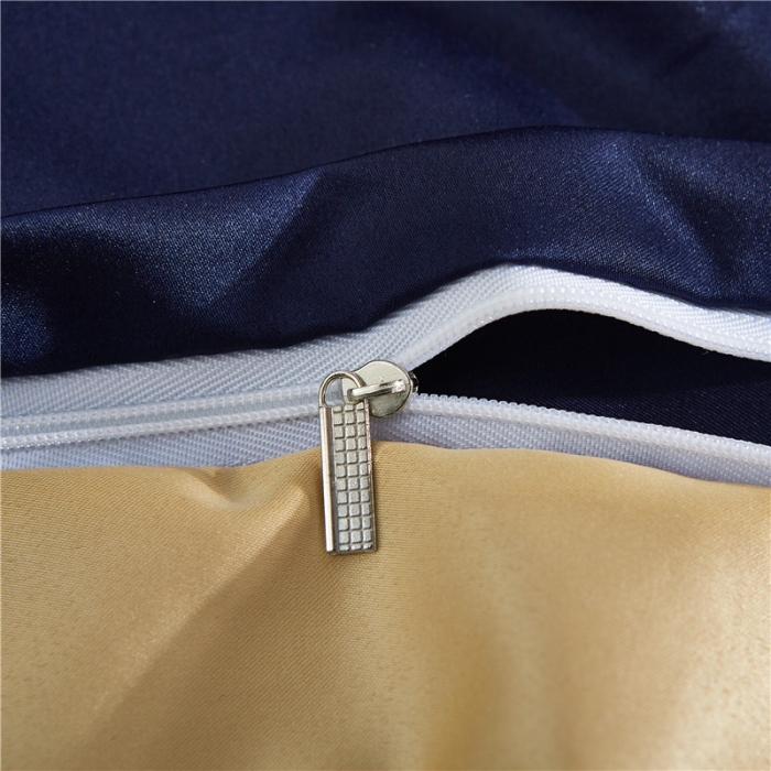 91家纺网 家纺一手货源 找家纺 绒世界 2019新款水洗绣花真丝四件套甜蜜的爱系列 宝蓝