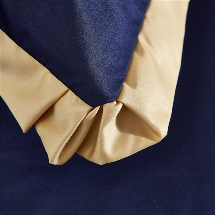 91家纺网 家纺一手货源 找家纺 绒世界 2019新款水洗绣花真丝四件套甜蜜的爱系列 宝蓝