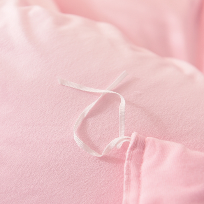 91家纺网 家纺一手货源 找家纺 绒世界 秋冬绒款花边款和毛巾绣四件套床单款 毛巾绣-粉色