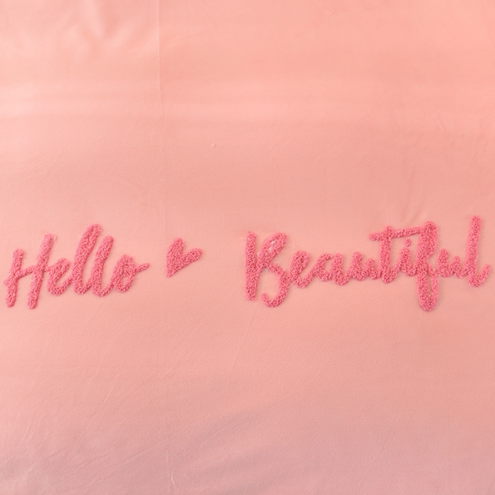 91家纺网 家纺一手货源 找家纺 绒世界 秋冬绒款花边款和毛巾绣四件套床单款 毛巾绣-玉色