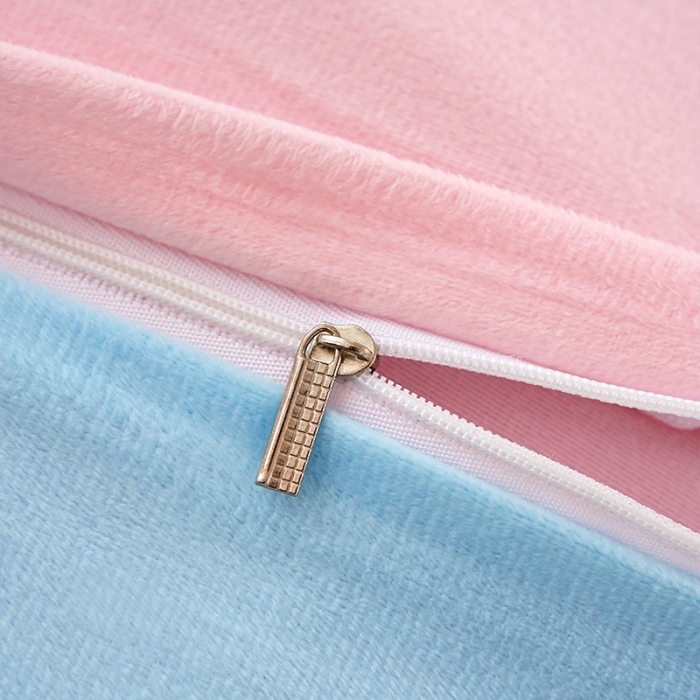 91家纺网 家纺一手货源 找家纺 绒世界 秋冬绒款花边款和毛巾绣四件套床裙款 花边款-慕蓝粉