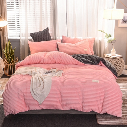 91家纺网 家纺一手货源 找家纺 （总）欧冠 2019秋冬魔法绒暖绒系列四件套床单款