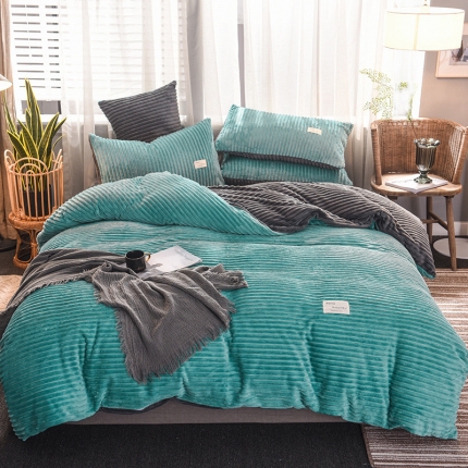 91家纺网 家纺一手货源 找家纺 （总）欧冠 2019秋冬魔法绒暖绒系列四件套床单款