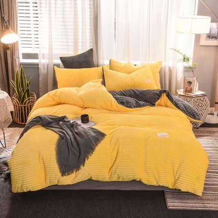 91家纺网 家纺一手货源 找家纺 （总）欧冠 2019秋冬魔法绒暖绒系列四件套床单款