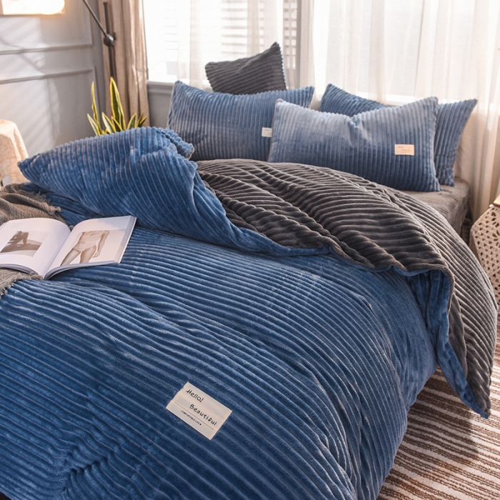 91家纺网 家纺一手货源 找家纺 （总）欧冠 2019秋冬魔法绒暖绒系列四件套床单款