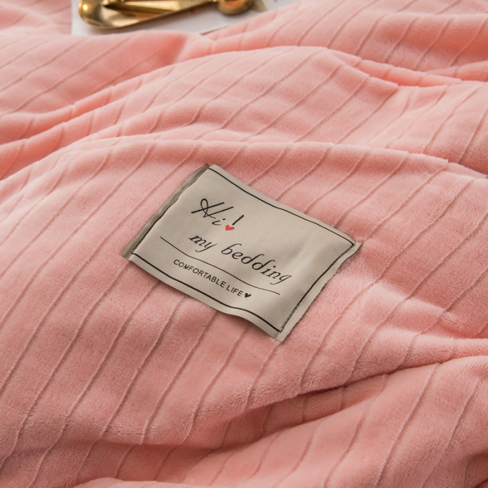 91家纺网 家纺一手货源 找家纺 欧冠 2019提花法莱绒加贝贝绒加厚四件套 玉灰