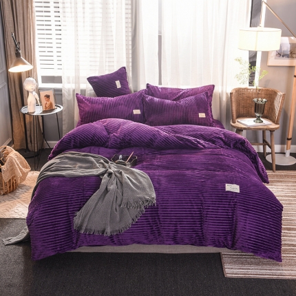 欧冠 2019秋冬魔法绒暖绒系列四件套床单款 普罗旺斯