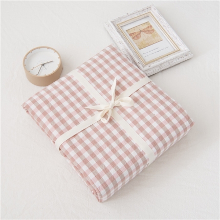 91家纺网 家纺一手货源 找家纺 玖弘家居 2018新款被套 粉小格