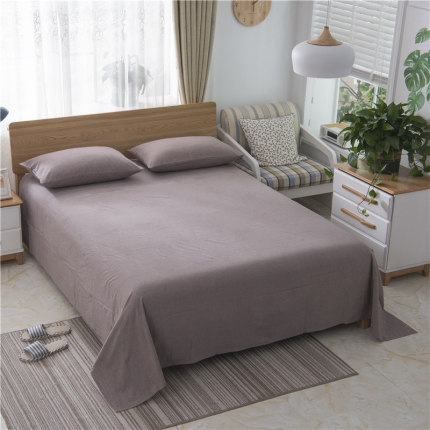 玖弘家居 2018新款床单 豆沙色