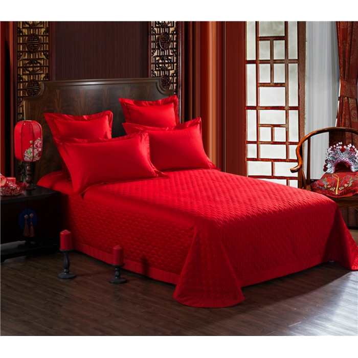 91家纺网 家纺一手货源 找家纺 千禧婚庆专供 2019新款喷气全棉婚庆四件套多件套 幸福牵手