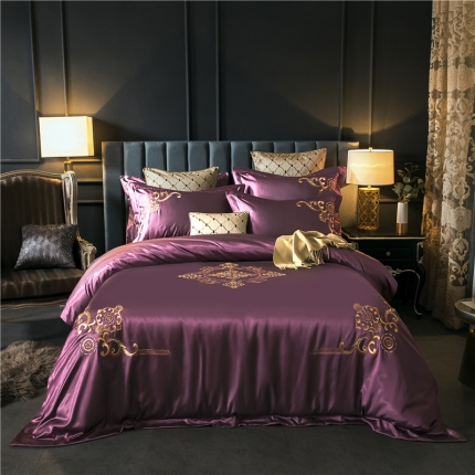 91家纺网 家纺一手货源 找家纺 千禧婚庆专供 高精密纯丝绣 洛丽塔-蔷薇红