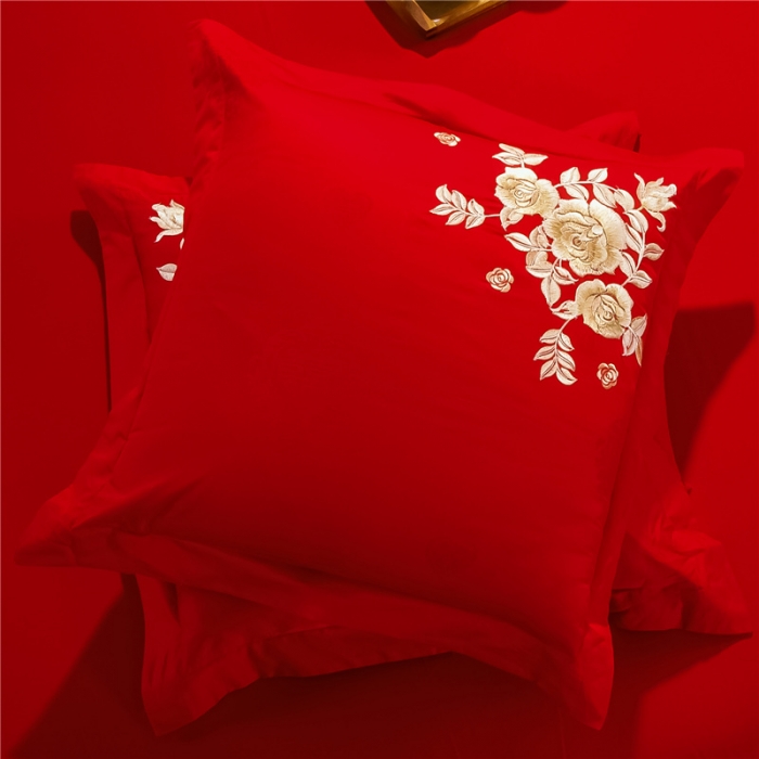 91家纺网 家纺一手货源 找家纺 千禧婚庆专供 长绒棉贡缎提花绣花婚庆套件 千禧姻缘