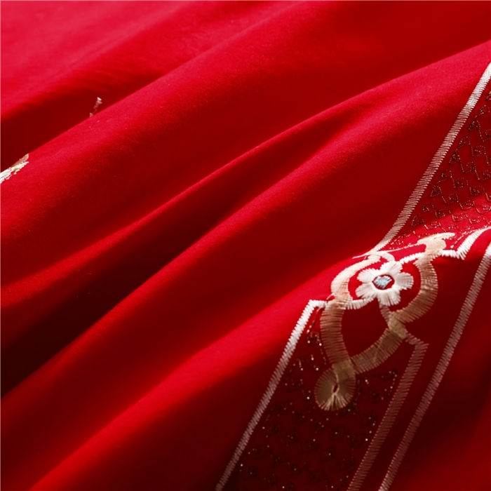 91家纺网 家纺一手货源 找家纺 千禧婚庆专供 2019新款喷气全棉婚庆四件套多件套 千禧龙凤