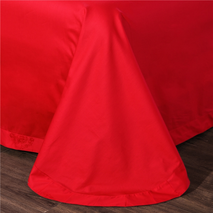 91家纺网 家纺一手货源 找家纺 （总）千禧婚庆专 供 长绒棉贡缎提花绣花婚庆四件套