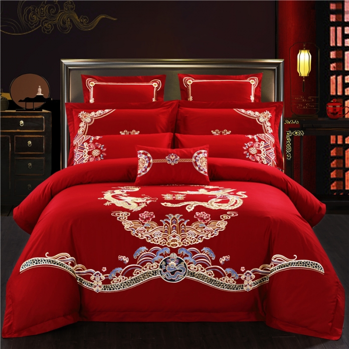 91家纺网 家纺一手货源 找家纺 （总3）千禧婚庆专供 2019喷气全棉婚庆四件套