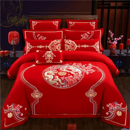 91家纺网 家纺一手货源 找家纺 （总3）千禧婚庆专供 2019喷气全棉婚庆四件套