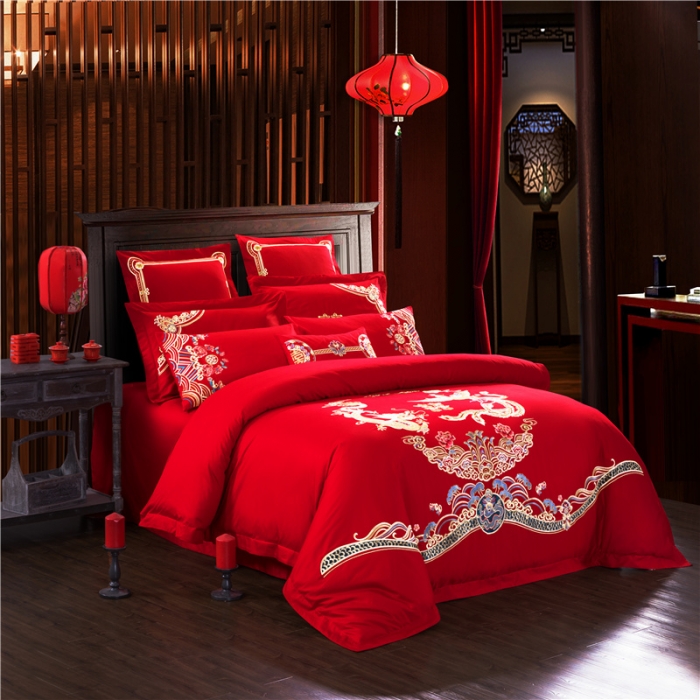 91家纺网 家纺一手货源 找家纺 （总3）千禧婚庆专供 2019喷气全棉婚庆四件套