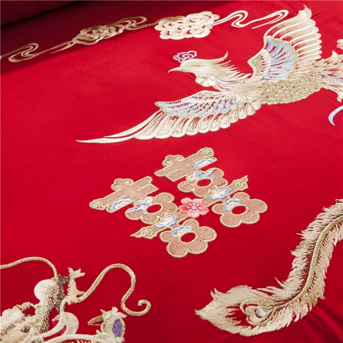 91家纺网 家纺一手货源 找家纺 （总3）千禧婚庆专供 2019喷气全棉婚庆四件套