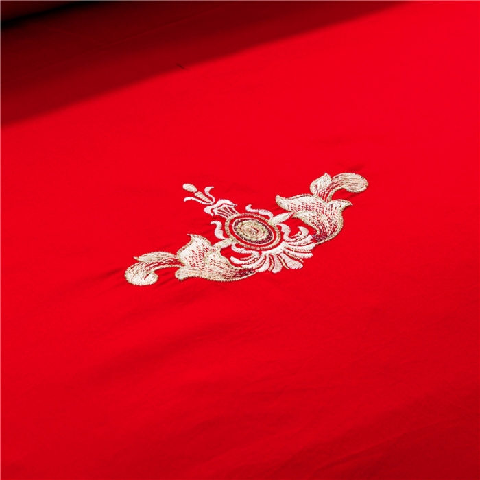 91家纺网 家纺一手货源 找家纺 千禧家纺 2019新款长绒棉婚庆多件套 幸福嫁日