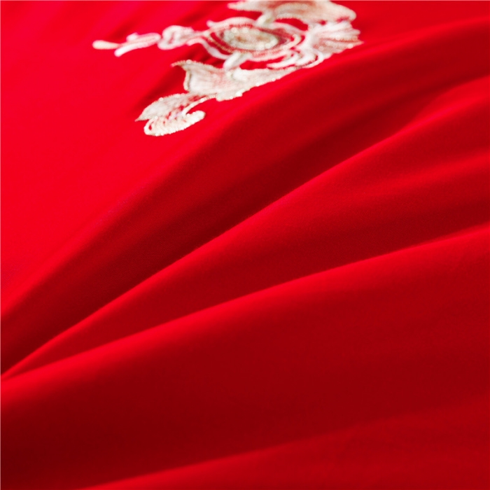 91家纺网 家纺一手货源 找家纺 千禧家纺 2019新款长绒棉婚庆多件套 幸福嫁日