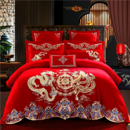 91家纺网 家纺一手货源 找家纺 （总4）千禧婚庆专 供 2019喷气全棉婚庆四件套