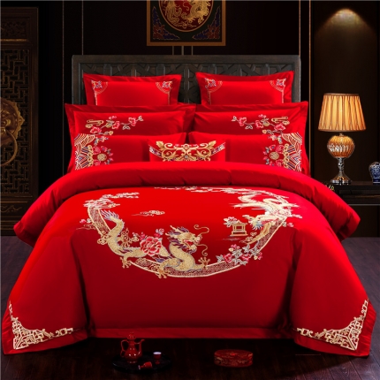 91家纺网 家纺一手货源 找家纺 （总4）千禧婚庆专 供 2019喷气全棉婚庆四件套