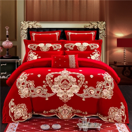 91家纺网 家纺一手货源 找家纺 （总4）千禧婚庆专 供 2019喷气全棉婚庆四件套