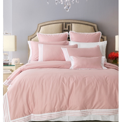 91家纺网 家纺一手货源 找家纺 宅家居  全棉四件套茉琳卡系列藕粉