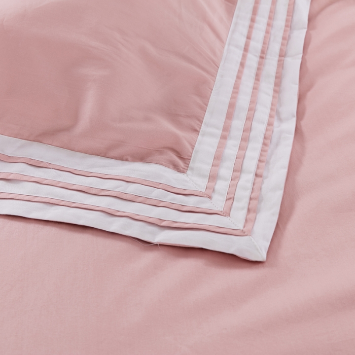 91家纺网 家纺一手货源 找家纺 宅家居  全棉四件套茉琳卡系列藕粉