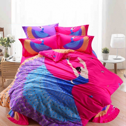 91家纺网 家纺一手货源 找家纺 （总)艾迪尚家纺 全棉磨毛印花四件套床单款