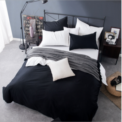 91家纺网 家纺一手货源 找家纺 （总）艾迪尚 2019新款纯色双拼四件套