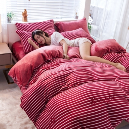 91家纺网 家纺一手货源 找家纺 （总）丽莱美家纺 2019新款法莱绒四件套