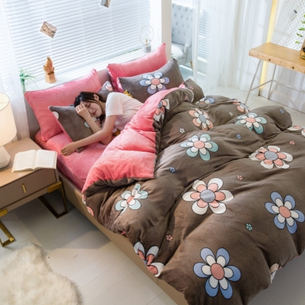 91家纺网 家纺一手货源 找家纺 （总）丽莱美家纺 2019新款法莱绒四件套