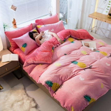 91家纺网 家纺一手货源 找家纺 （总）丽莱美家纺 2019新款法莱绒四件套