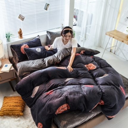 91家纺网 家纺一手货源 找家纺 （总）丽莱美家纺 2019新款法莱绒四件套