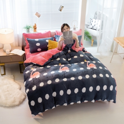 91家纺网 家纺一手货源 找家纺 （总）丽莱美家纺 2019新款法莱绒四件套