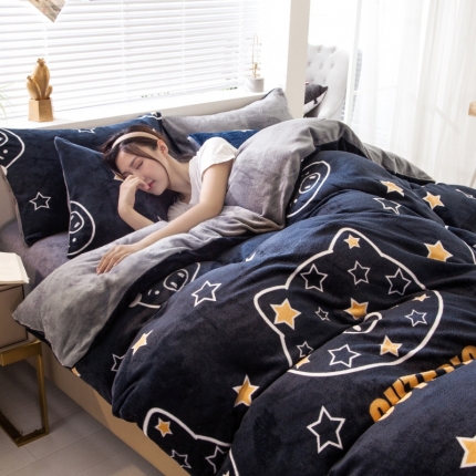 91家纺网 家纺一手货源 找家纺 （总）丽莱美家纺 2019新款法莱绒四件套