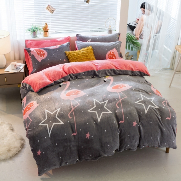 91家纺网 家纺一手货源 找家纺 （总）丽莱美家纺 2019新款法莱绒四件套