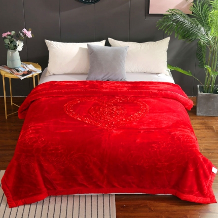 91家纺网 家纺一手货源 找家纺 (总）好艺佳毛毯 2025新款拉舍尔婚庆苏绣毯