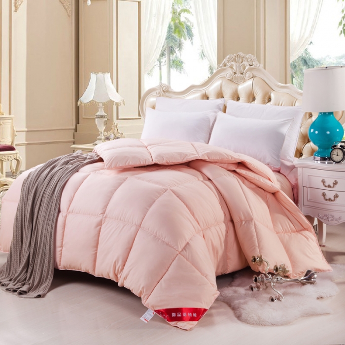 91家纺网 家纺一手货源 找家纺 百花王 2018新款羽丝被 玉色